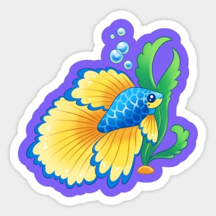 Blue Betta Sticker